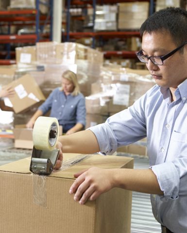 Workers In Distribution Warehouse